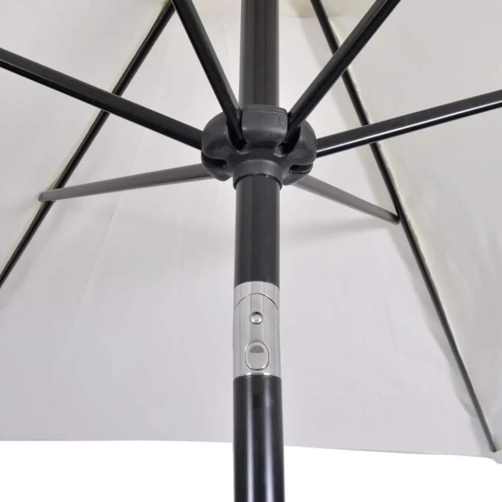Valkoinen aurinkovarjo terästolpalla 3 m*FinePRICE New