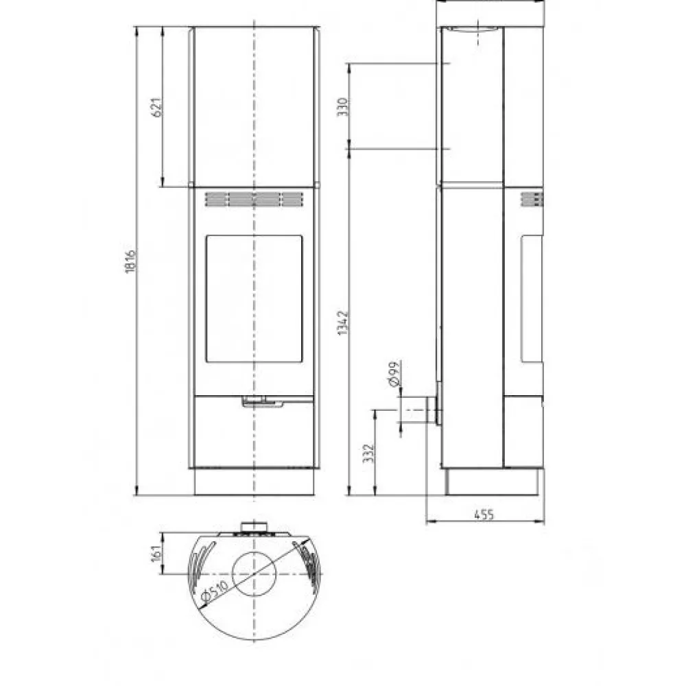 Valmistakka Sevilla 7,5 kW musta*Thorma Sale