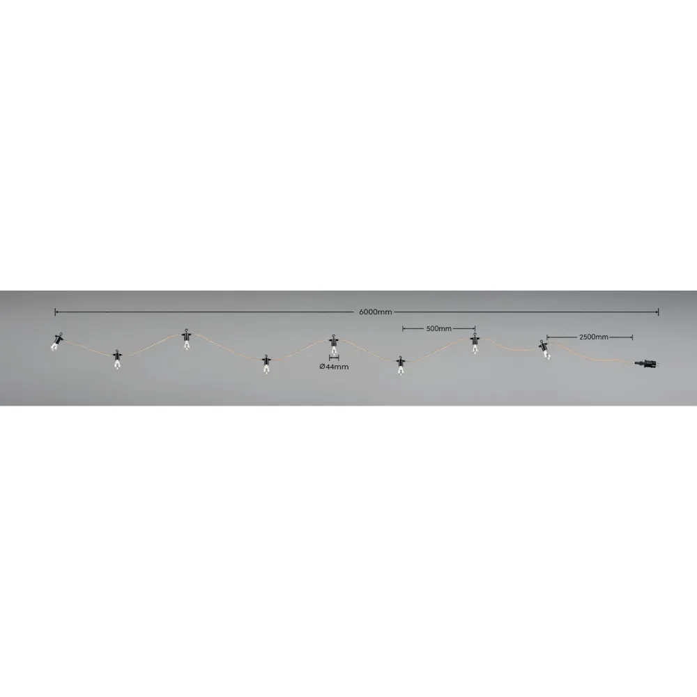 Best Valoketju LED Ember 6m musta/luonnollinen väri Terassivalot|Terassivalot Ja Maavalot