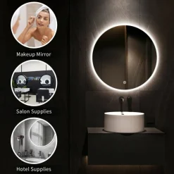 Best Valopeili Madrid M3051-R80, Ø800mm Kylpyhuoneen Peilit