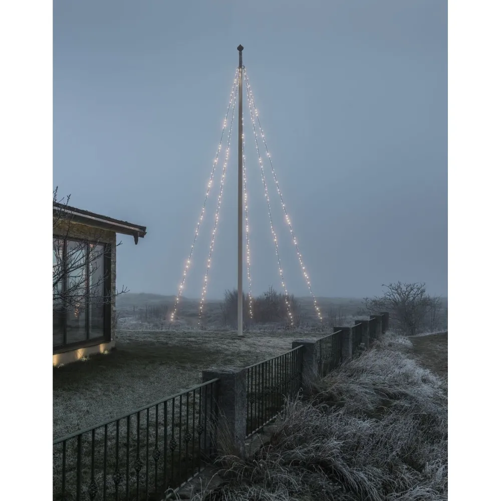 Valosarja lipputankoon , IP44, 500 x frostattu valettu LED, 6-7m lipputangot*Konstsmide Clearance