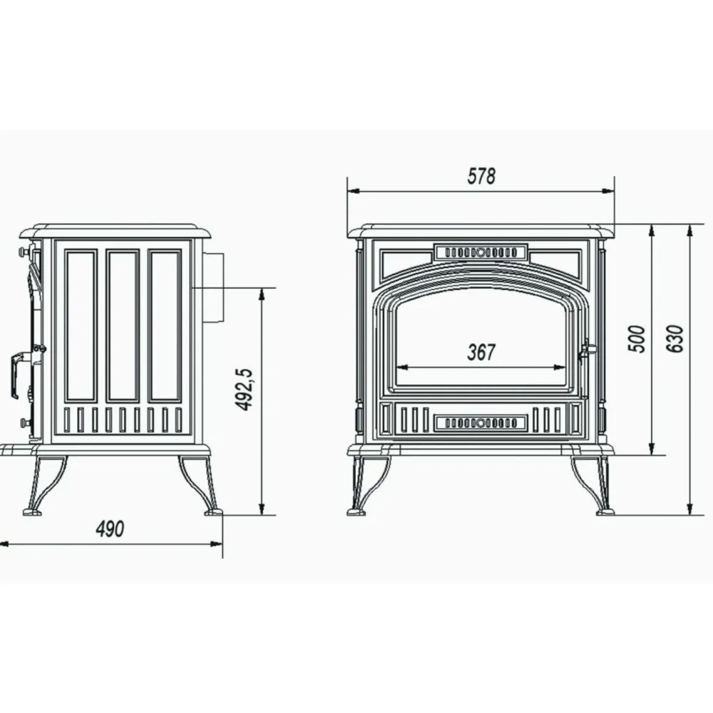 Clearance Valurautatakka Elisabeth, 8kW, 130kg Kamiinat Ja Kevyttakat