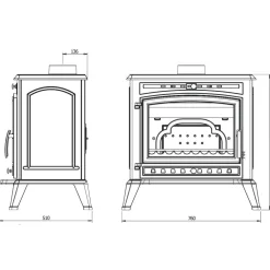 Valurautatakka Alma, 12kW, 136kg*Invicta Outlet