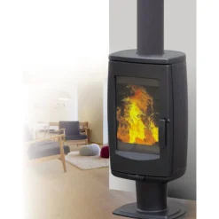 New Valurautatakka Aria, 160m³, 8 kW, musta Kamiinat Ja Kevyttakat