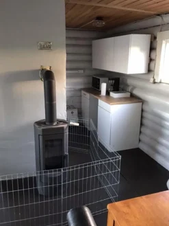 Valurautatakka Tara, 120m³, 6 kW, musta*Plamen Sale