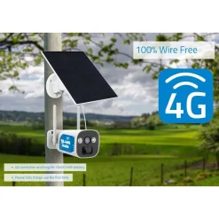 Valvontakamera Nivian Smart, 2K resoluutiolla, 4G modeemilla, akulla ja aurinkokennolla*Celotron