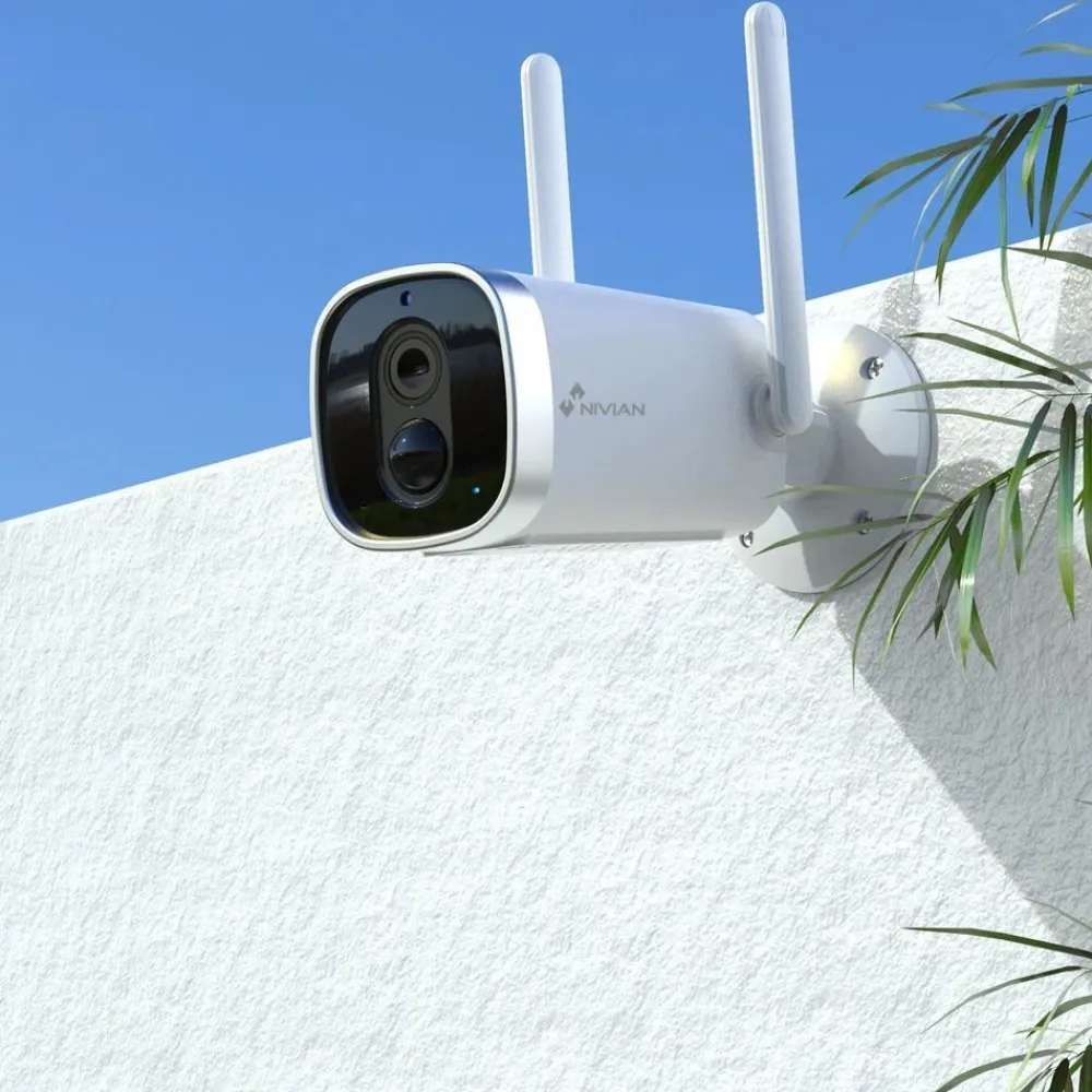 Valvontakamera Nivian Smart, sisäisellä akulla ja aurinkokennolla, 2MP FullHD 1080P resoluutiolla Valvontakamerat
