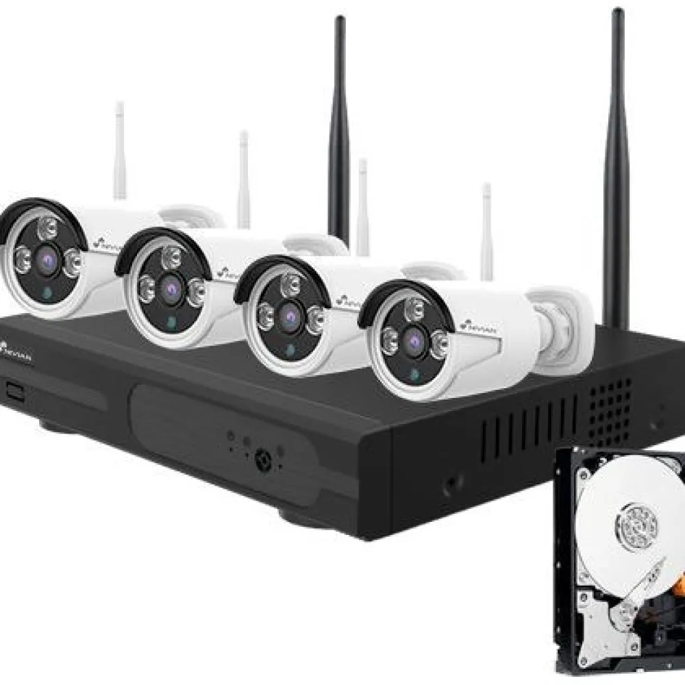 Valvontakamerapaketti Nivian langaton 3MP sis. 4 kameraa, 10 kanavaa*Celotron Outlet