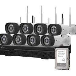 Valvontakamerapaketti Nivian Professional, 3MP, 8 kameraa, 16 kanavaa, 1Tb*Celotron Hot