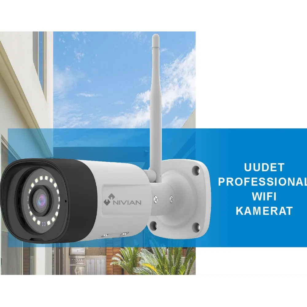Valvontakamerapaketti Nivian Professional, 3MP, 4 kameraa, 16 kanavaa, 1Tb*Celotron Sale