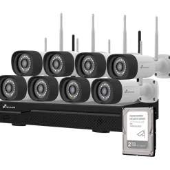 Valvontakamerapaketti Nivian Professional, 3MP, 4 kameraa, 16 kanavaa, 1Tb*Celotron Sale