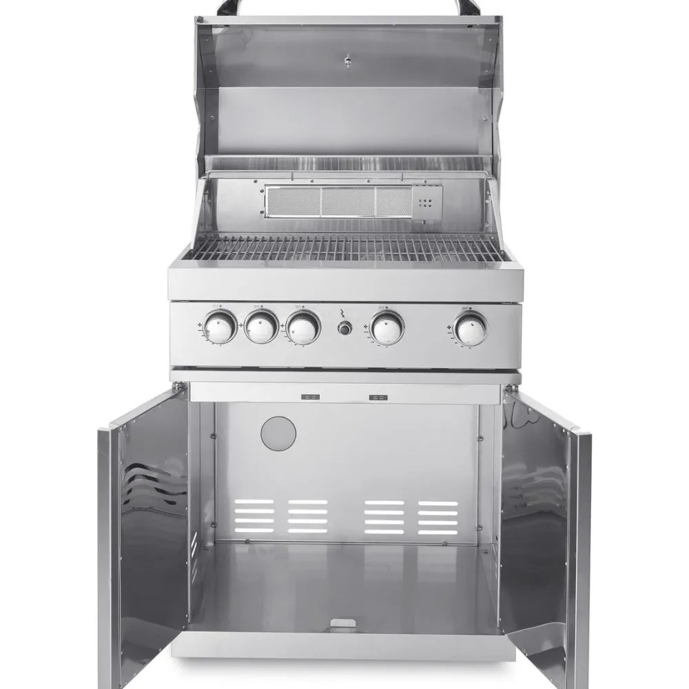 Vapaasti seisova kaasugrilli 4 poltinta ja infrapunalämmitin Stainless Collection*Myoutdoorkitchen Sale