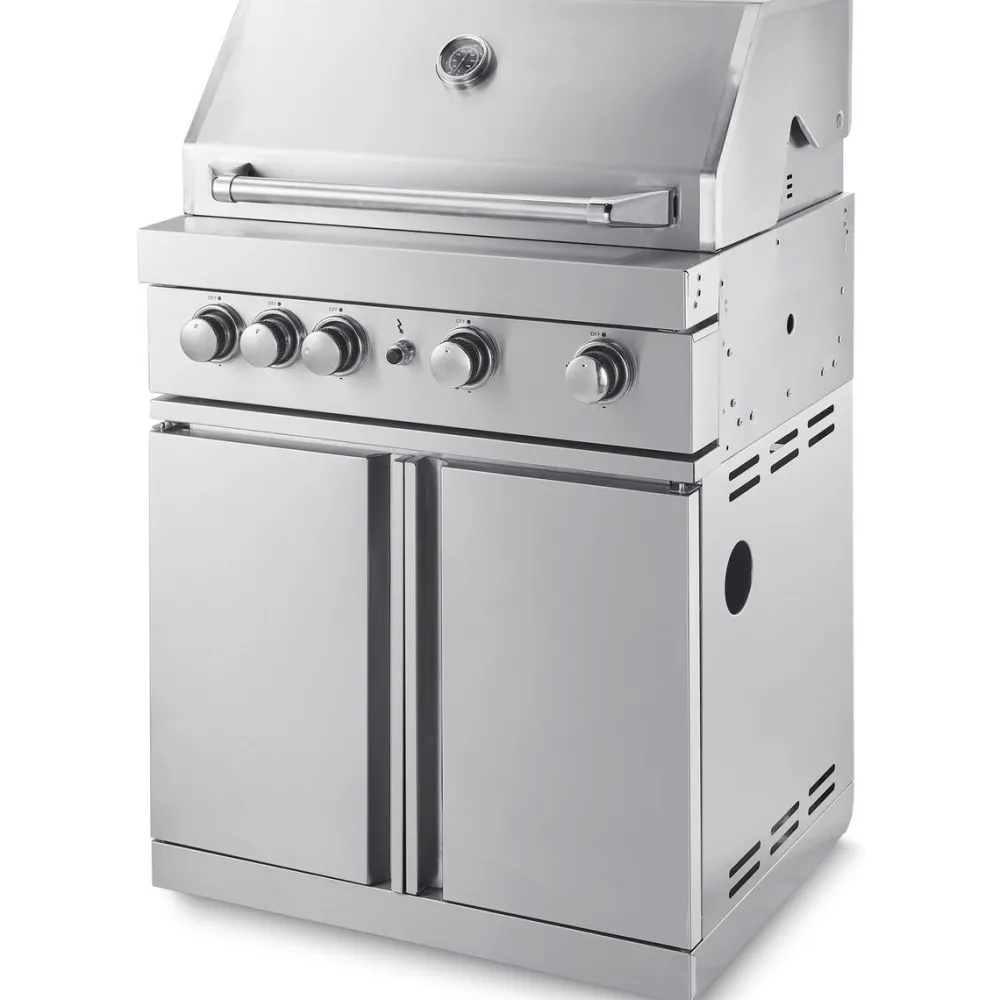 Vapaasti seisova kaasugrilli 4 poltinta ja infrapunalämmitin Stainless Collection*Myoutdoorkitchen Sale