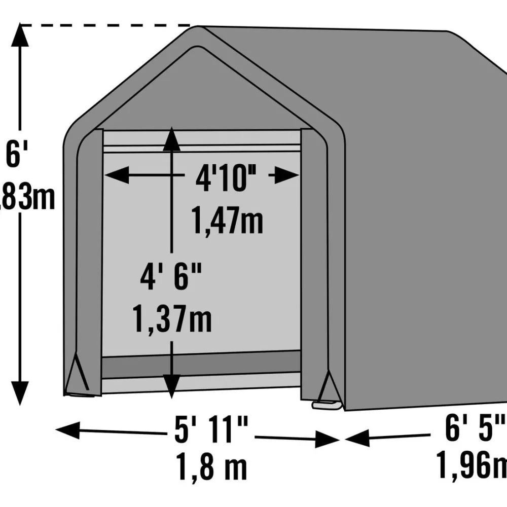 Online Varastoteltta Original, 3.5m², harmaa Pressutallit