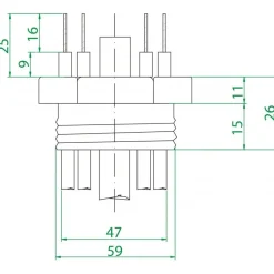 Vastussauva Effekt 90P 230/400v 625mm*Pistesarjat Hot