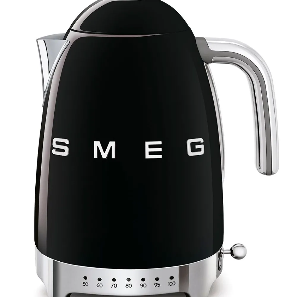Vedenkeitin KLF04 lämpötilansäädöllä musta*Smeg