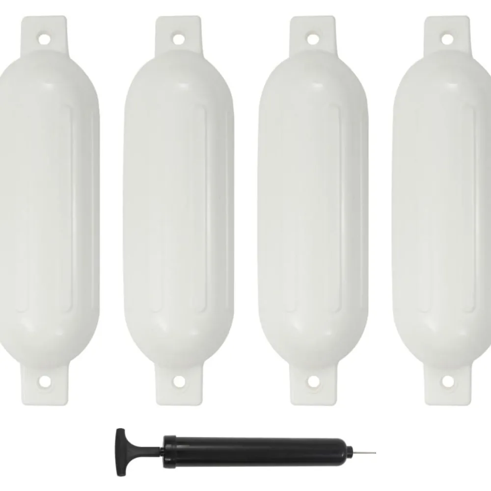 Veneen lepuuttaja, 4 kpl, valkoinen, 51x14 cm, PVC*FinePRICE Sale