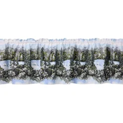 Sale Verhokappa Muonio 150v, 60x250cm, sininen/vihreä Verhot