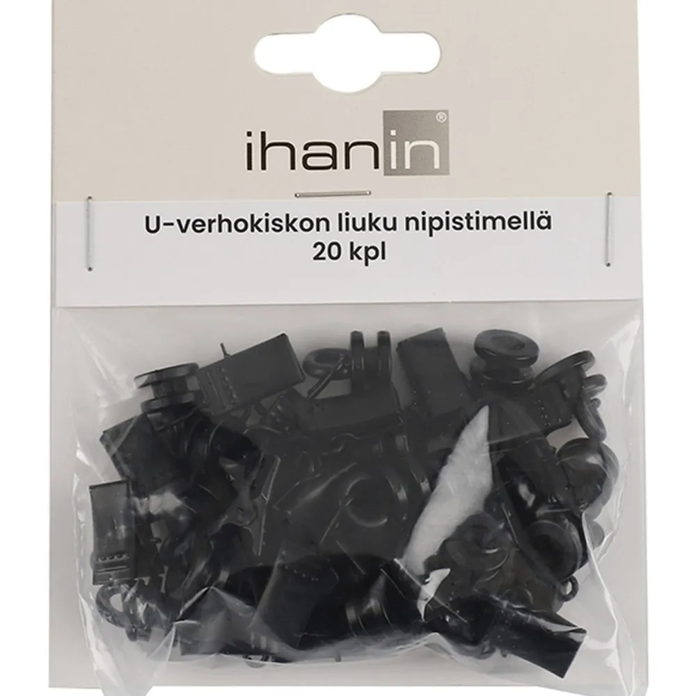 Verhokiskon pyöröliuku nipistimellä , 20kpl*Ihanin