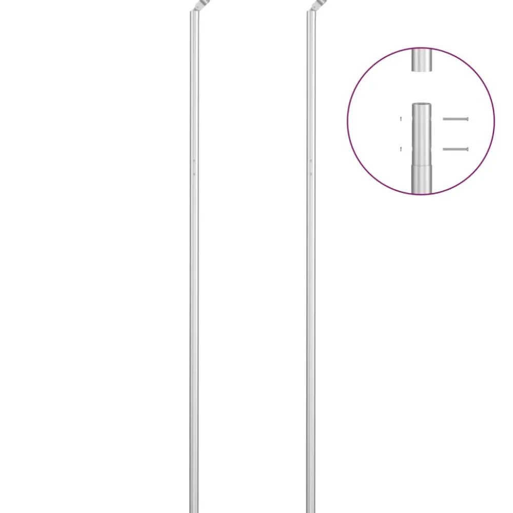 Verkkoaita tolpilla galvanoitu teräs 15x1,5 m hopea*FinePRICE