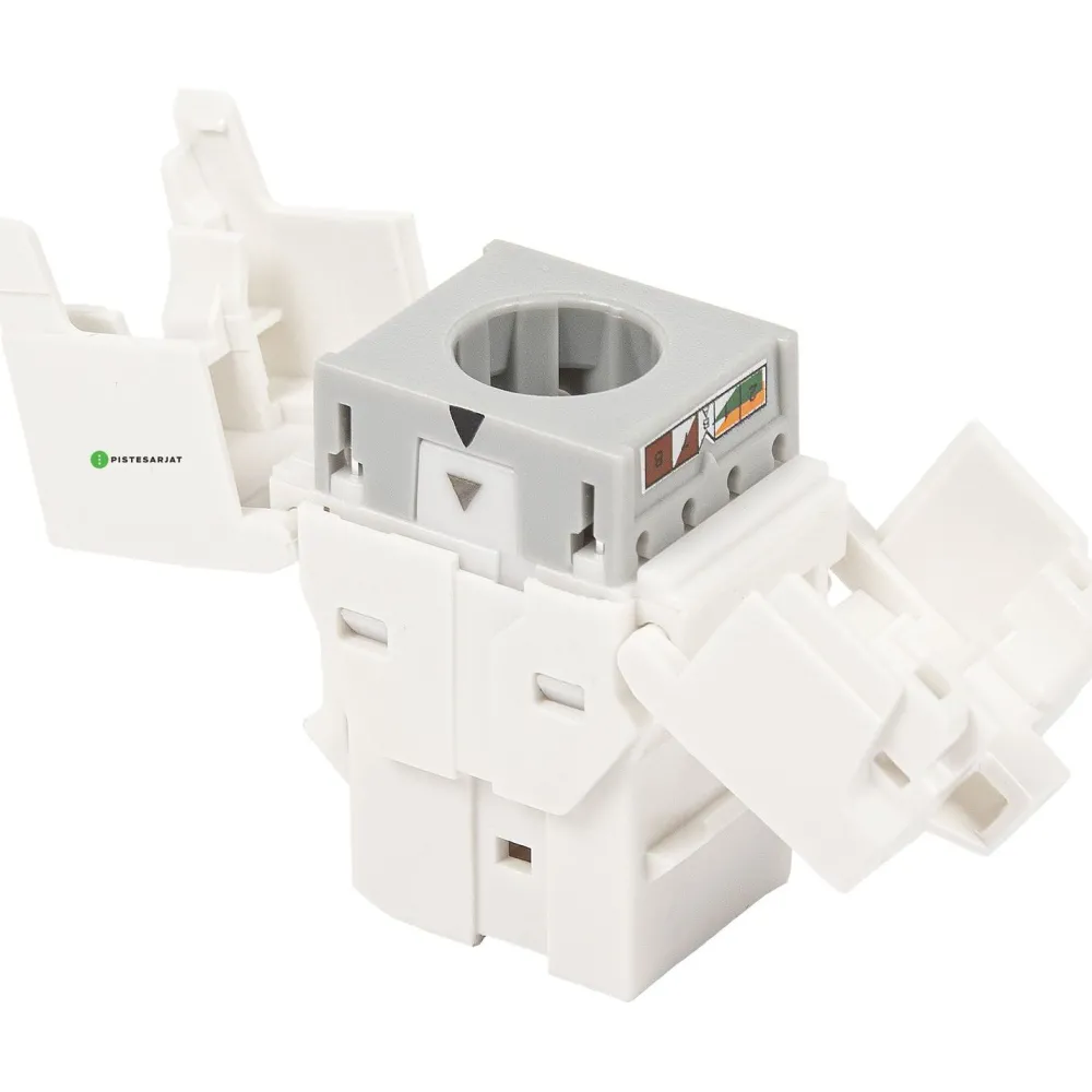 Discount Verkkoliitin Cat6 RJ45 UTP Keystone, valkoinen Sähköasennustarvikkeet