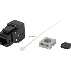 Online Verkkoliitin Cat6 RJ45 UTP Keystone, musta Sähköasennustarvikkeet