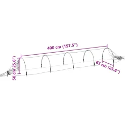 Verkkotunneli 1,5x5 m lasikuitu ja PP (09279)*FinePRICE