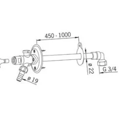 Vesipostiventtiili 431520 DN 20/450-1000 mm jäätymätön*Oras New