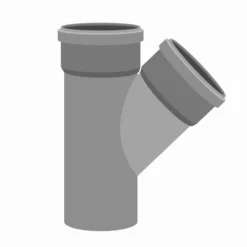 Clearance Viemärin haarayhde HT Ø75/75 mm 88,5° pyöreä Viemäriputket Ja -Osat