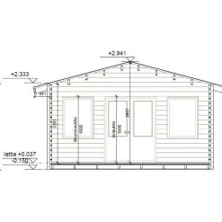 Vierasmaja V-XL, 20m², harjakatto*LP Garden