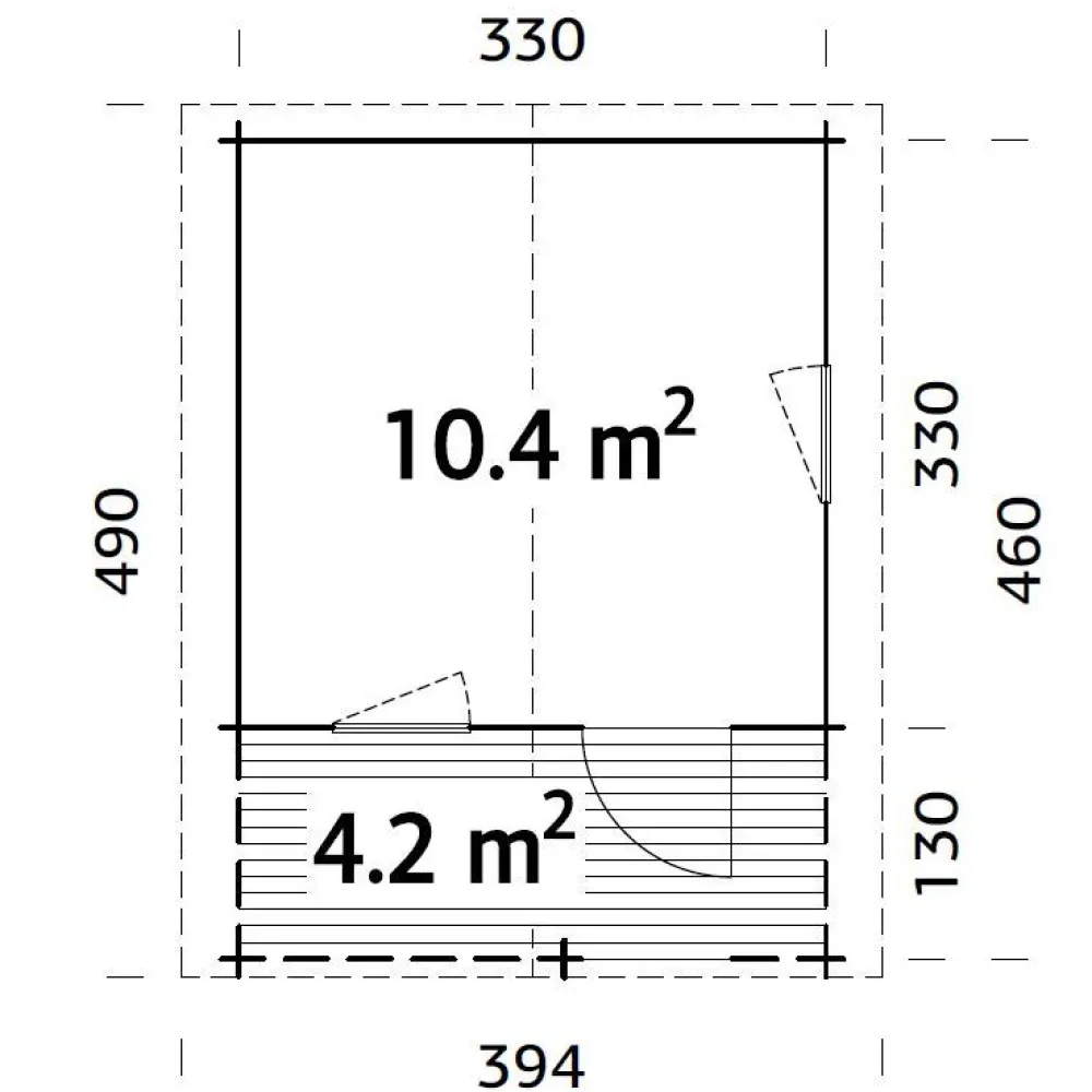 Vierasmaja Emma 10,4+4,2 m²*Palmako Best