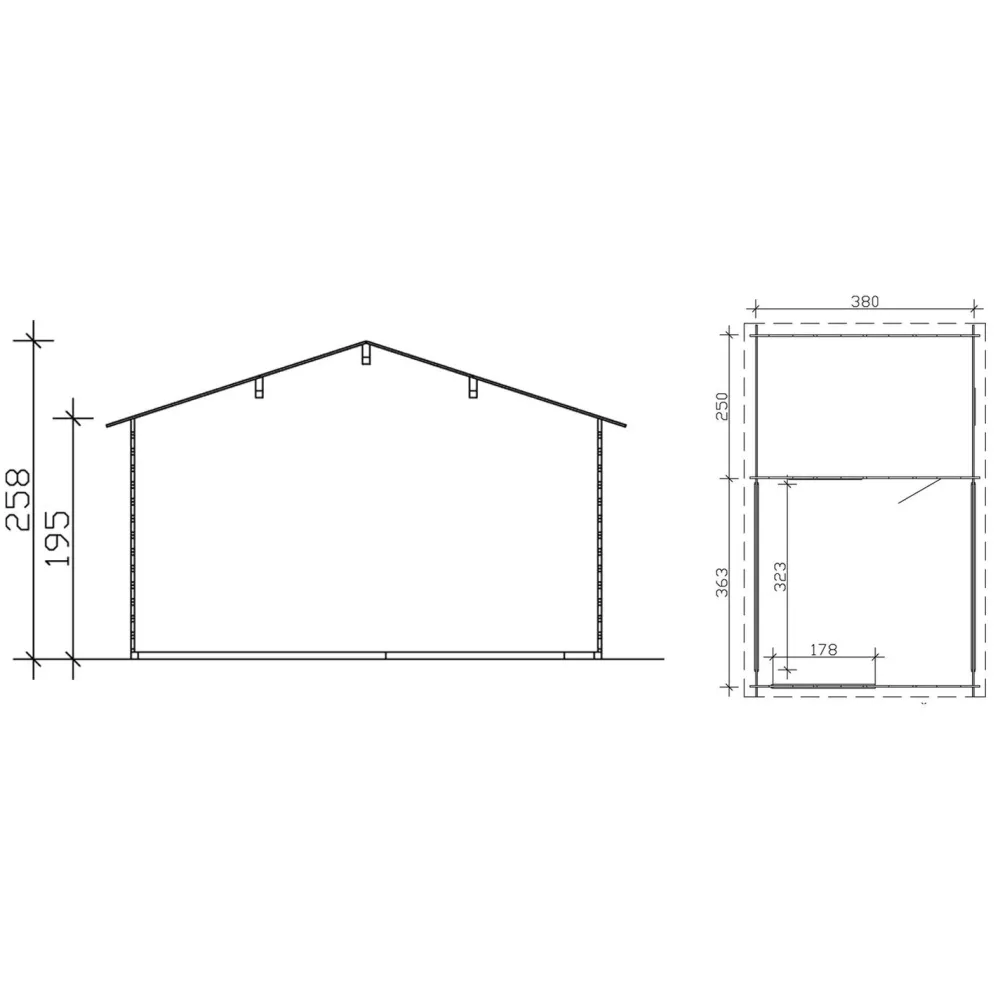 Vierasmaja Alicante 3 9,5 + 13,8 m²*Skan Holz Best