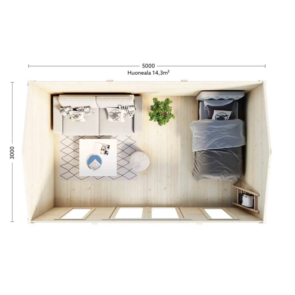Vierasmökki 605 Pemu 15 m²*Luoman Lillevilla New