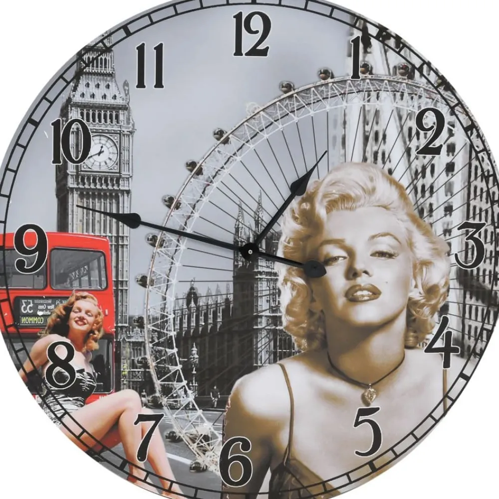 Vintagetyylinen seinäkello marilyn monroe 60 cm*FinePRICE Discount