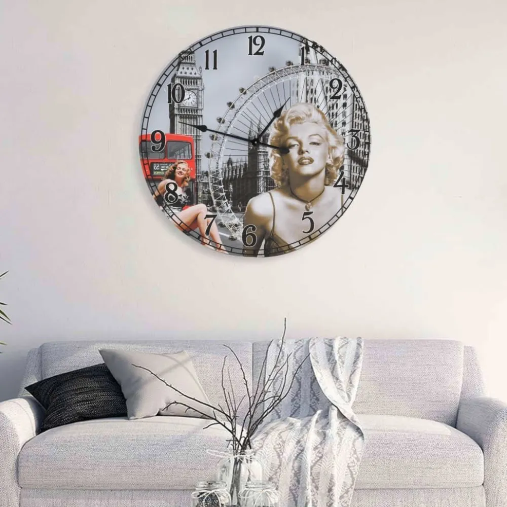 Vintagetyylinen seinäkello marilyn monroe 60 cm*FinePRICE Discount