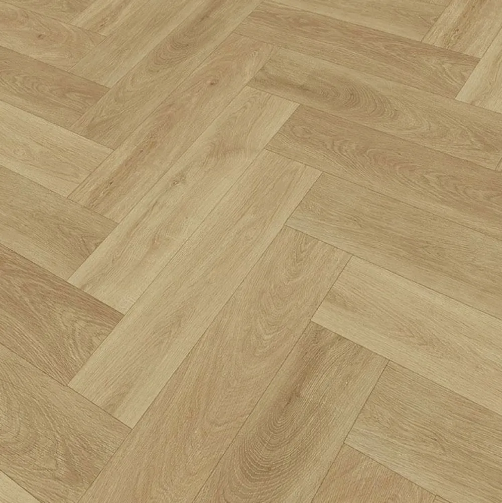 Best Vinyylilankku Check One Herringbone 2074H Prenzlau Oak, vaaleanruskea, integroitu askeläänieriste Komposiittilattiat
