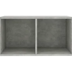 Vinyylilevyjen säilytyslaatikko 71x34x36cm harmaa lastulevy*FinePRICE Best