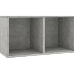 Vinyylilevyjen säilytyslaatikko 71x34x36cm harmaa lastulevy*FinePRICE Best