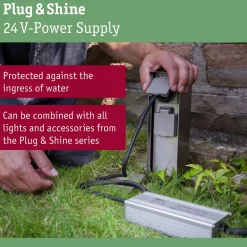 Outlet Virtalähde Plug & Shine 75W 230/24V DC IP67 ulkovalaistukseen antrasiitti Ulkovalaisintarvikkeet