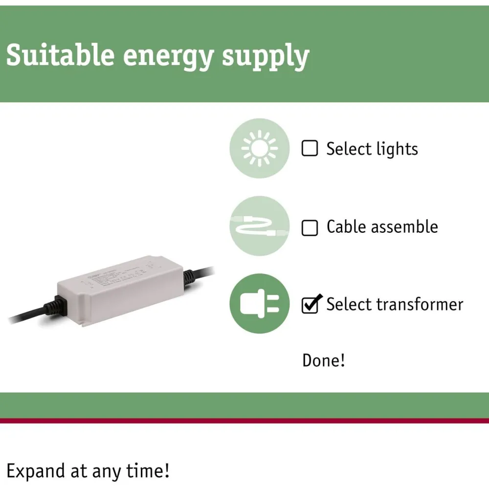 Outlet Virtalähde Plug & Shine 75W 230/24V DC IP67 ulkovalaistukseen antrasiitti Ulkovalaisintarvikkeet