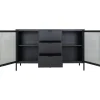 Vitriini Dalby, 3 laatikolla, 140x40x85cm, musta*House Nordic New