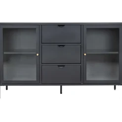 Vitriini Dalby, 3 laatikolla, 140x40x85cm, musta*House Nordic New