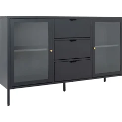 Vitriini Dalby, 3 laatikolla, 140x40x85cm, musta*House Nordic New