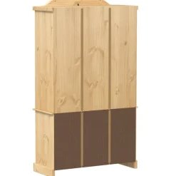 Best Vitriinikaappi Corona 103,5x42x180 cm täysi mänty (02777) Vitriinit