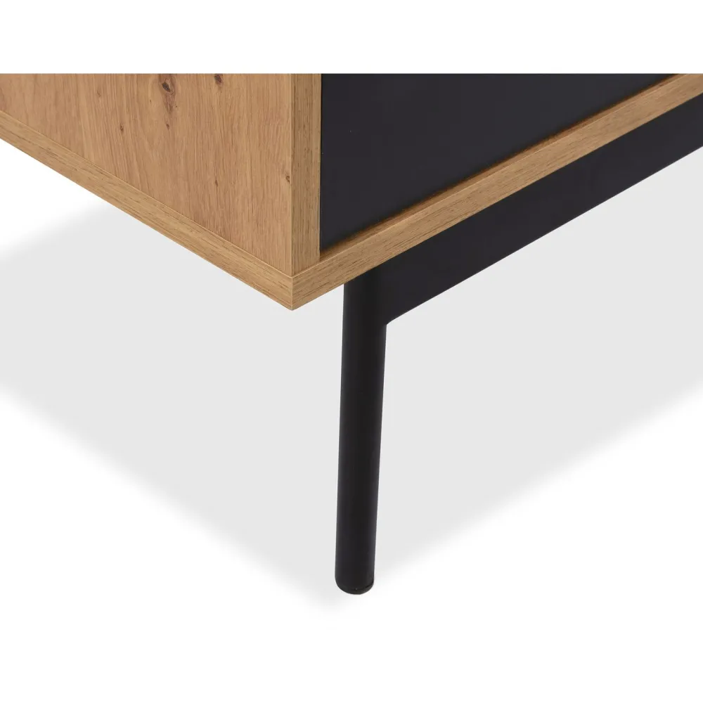 Vitriinikaappi 1D3SZ BARTISE, musta/ruskea (7603)*Nomla Outlet
