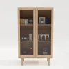 Vitriinikaappi HANSEN 90x40xK150 cm, melamiini, beige*Home4you