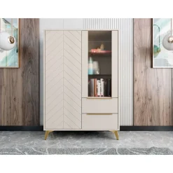 Vitriinikaappi 2D2SZ XYLIX, beige*Nomla New