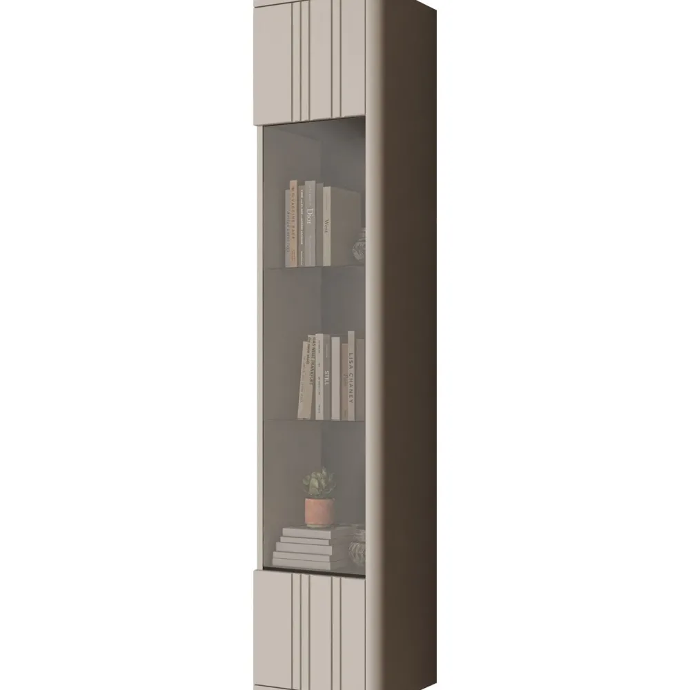 Clearance Vitriinikaappi PHILIPPE, 164cm, beige Vitriinit