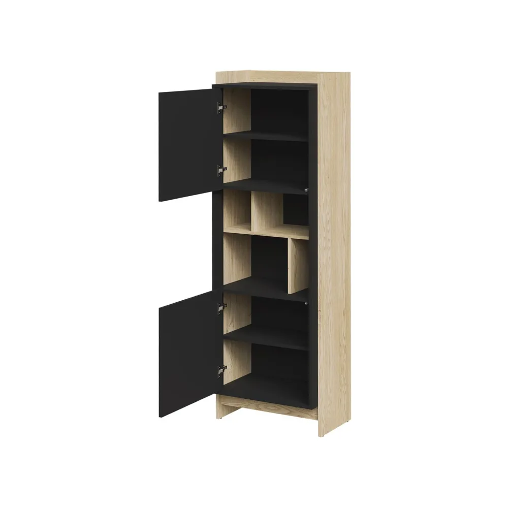 New Vitriinikaappi PORTO, beige/musta (6268) Vitriinit