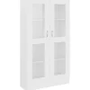 Discount Vitriinikaappi valkoinen 82,5x30,5x150 cm lastulevy Vitriinit